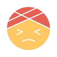 Face with Head-Bandage Icon Design vector
