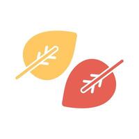 Fallen Leaf Icon Design vector