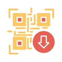 QR Code Download Icon Design vector