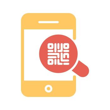 QR Code Authentication Icon Design vector