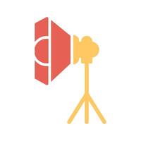 Photography Studio Lights Icon Design vector