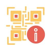 QR Code Information Icon Design vector
