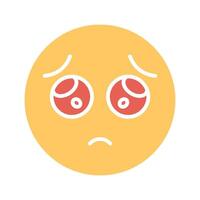 Pleading Face Icon Design vector