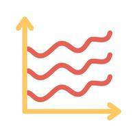 Spline Chart Icon Design vector