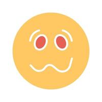 Woozy Face Icon Design vector
