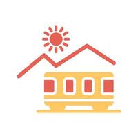 Mountain Railway Icon Design vector