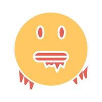 Cold Face Icon Design vector