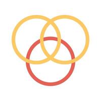Venn Diagram Icon Design vector