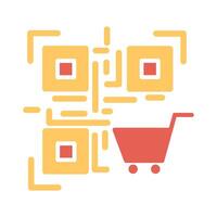 QR Code Shopping Icon Design vector