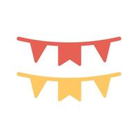 Bunting Flags Icon Design vector