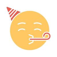 Partying Face Icon Design vector