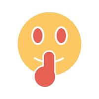 Shushing Face Icon Design vector