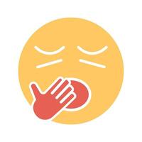 Yawning Face Icon Design vector