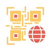 QR Code Website Icon Design vector