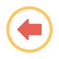 Left Arrow Icon Design vector