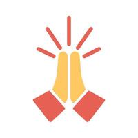 Folded Hands Icon Design vector