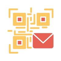 QR Code Email Icon Design vector