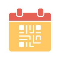 QR Code Calendar Icon Design vector