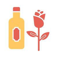 Wine and Roses Icon Design vector