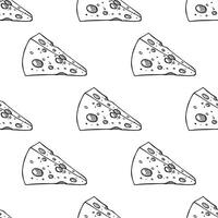 Seamless pattern with cheese doodle for decorative print, wrapping paper, greeting cards, wallpaper and fabric vector