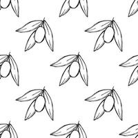 Seamless pattern with olive branches for decorative print, wrapping paper, greeting cards, wallpaper and fabric vector