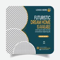 Modern Home Sale Advertisement Post Design Templates vector