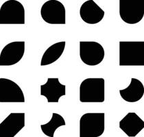 a set of shapes that are arranged in a circle vector