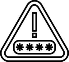 Password Line Icon vector