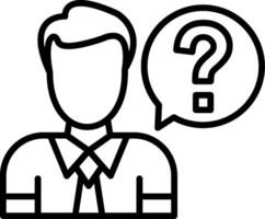 Question Line Icon vector