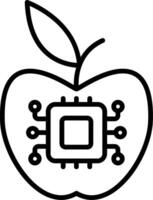 Artificial Intelligence Line Icon vector