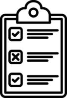 Checklist Line Icon vector