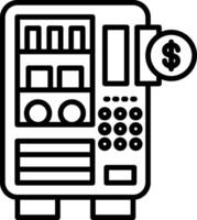 Vending Machine Line Icon vector