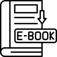 Ebook Line Icon vector