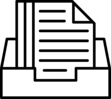 Inbox Line Icon vector
