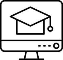 Elearning Line Icon vector