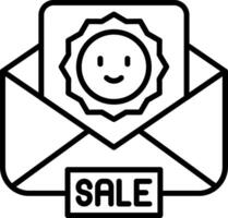 Mail Line Icon vector