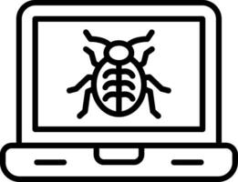 Bug Line Icon vector