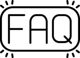 Faq Line Icon vector