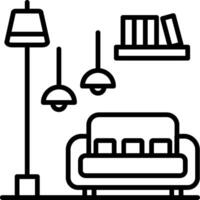 Sofa Line Icon vector