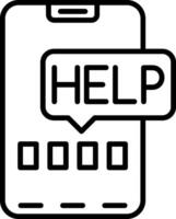 Help Line Icon vector
