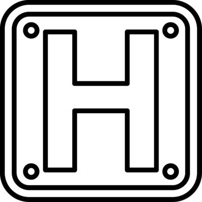 Letter H Line Icon