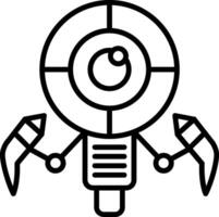 Robot Line Icon vector