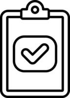 Approval Line Icon vector