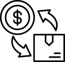 Cash Flow Line Icon vector