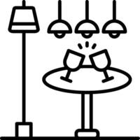 Glass Table Line Icon vector