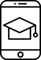 Elearning Line Icon vector