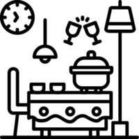 Buffet Line Icon vector
