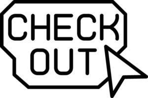 Check Out Line Icon vector
