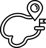 Map Line Icon vector