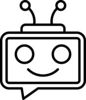 Message Line Icon vector